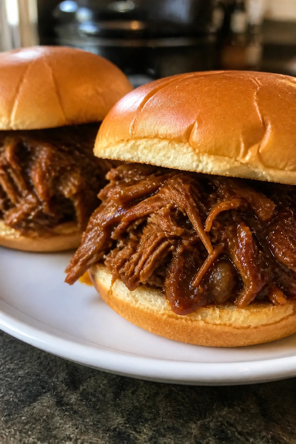 Slow Cooker BBQ Beef Brisket Sandwiches