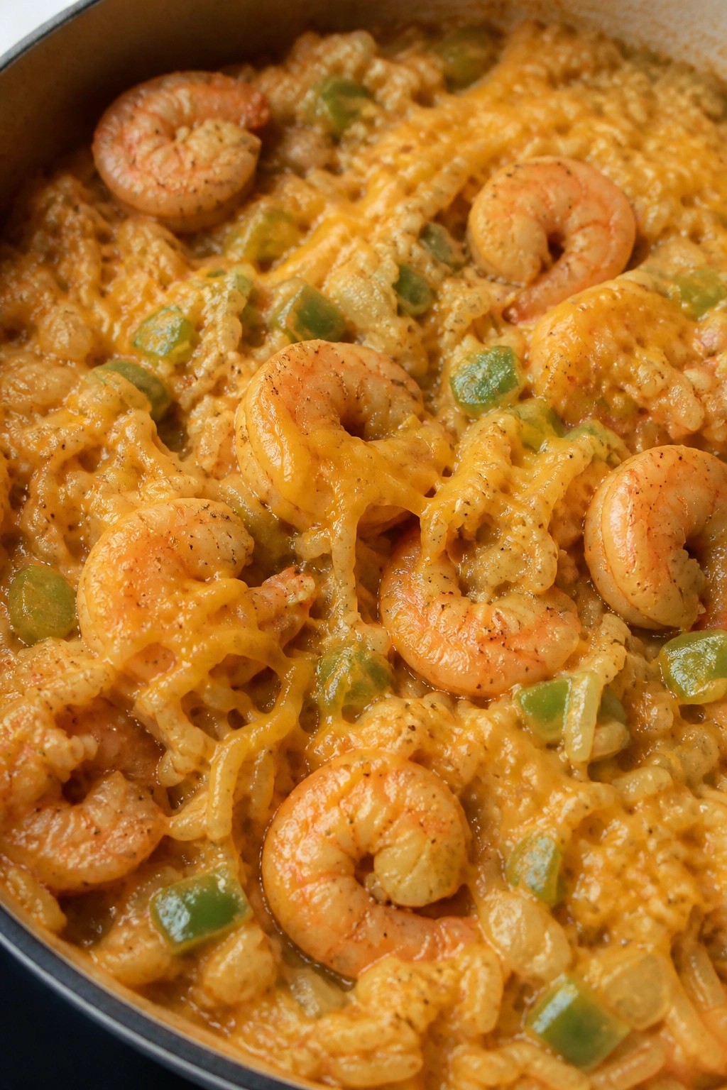 Cheesy Cajun Shrimp and Rice Crockpot Casserole