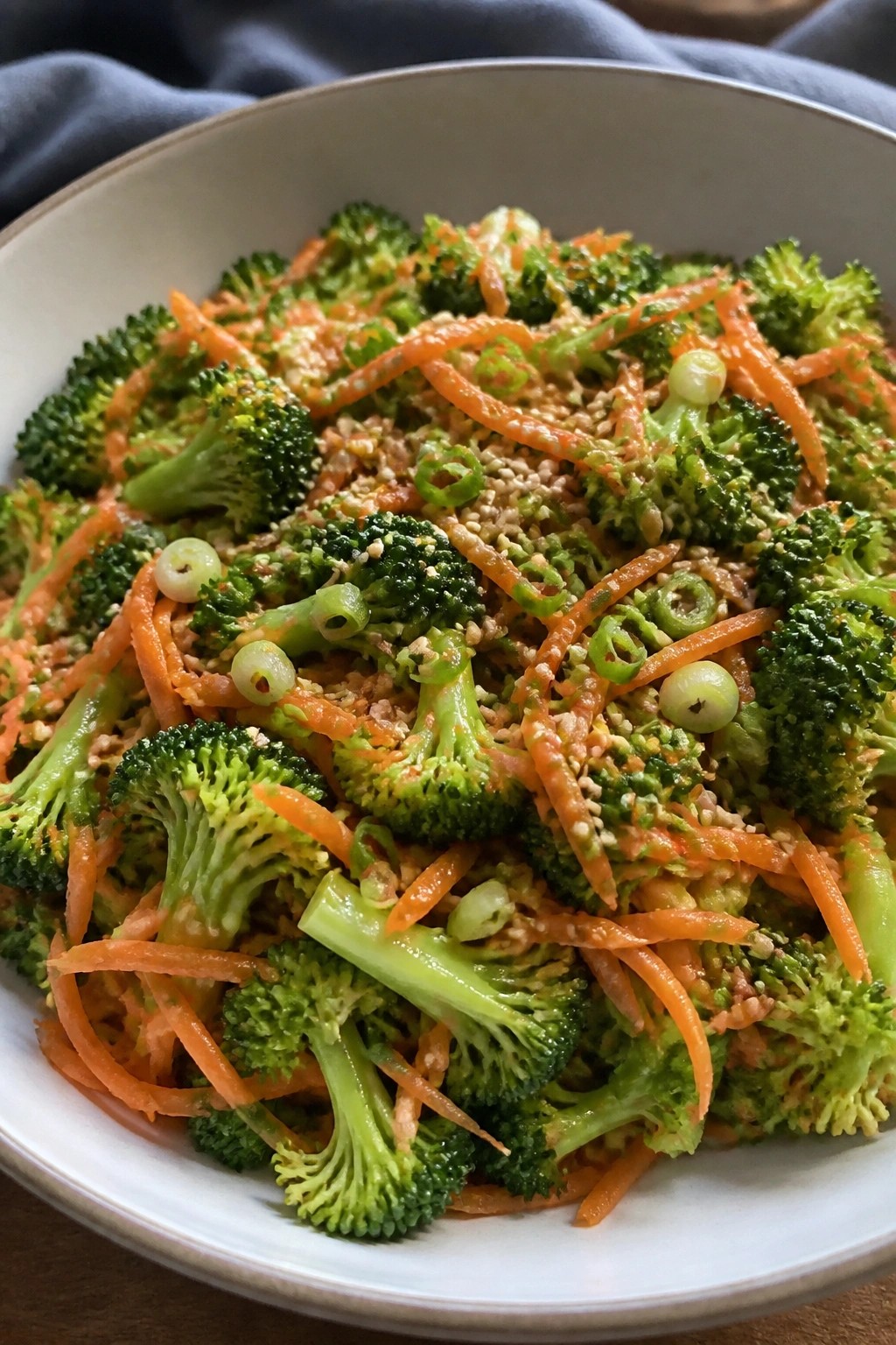 Asian Sesame Broccoli and Carrot Slaw