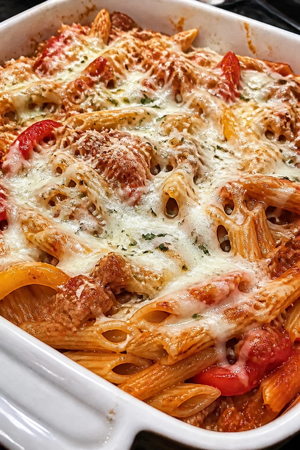 Italian Sausage and Pepper Penne Bake