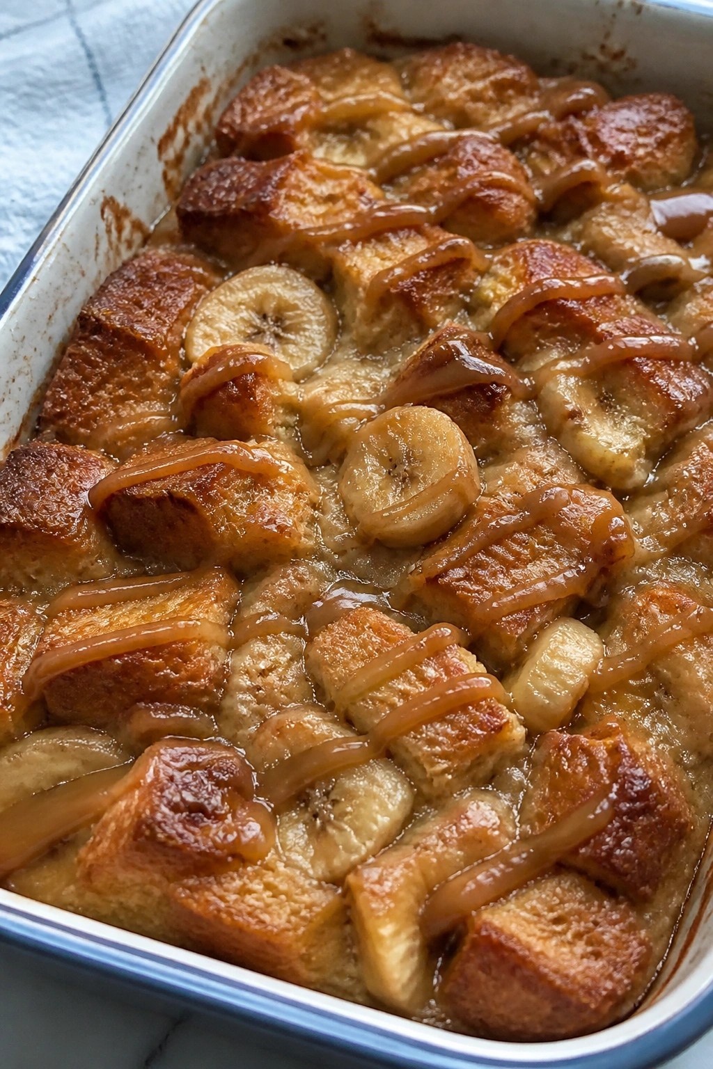 Dulce de Leche Banana Bread Pudding