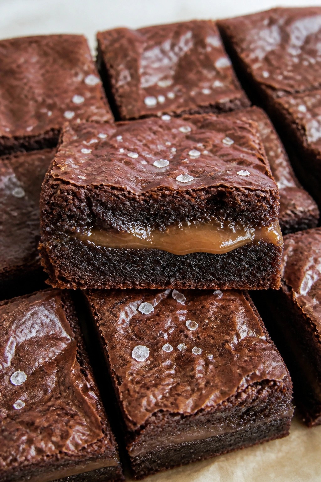 Salted Caramel Chocolate Brownie Bars