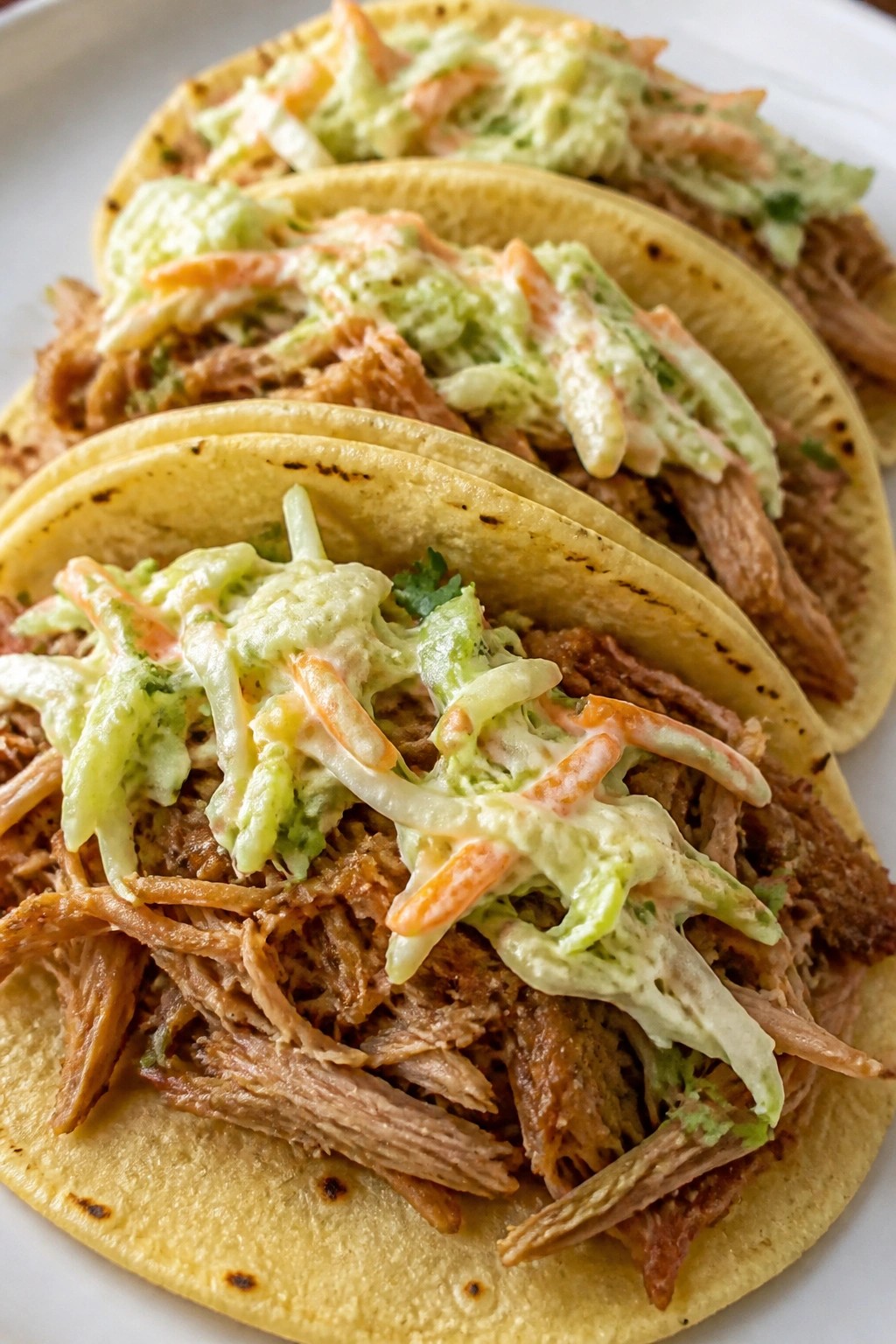 Pulled Pork Carnitas Tacos with Fresh Slaw
