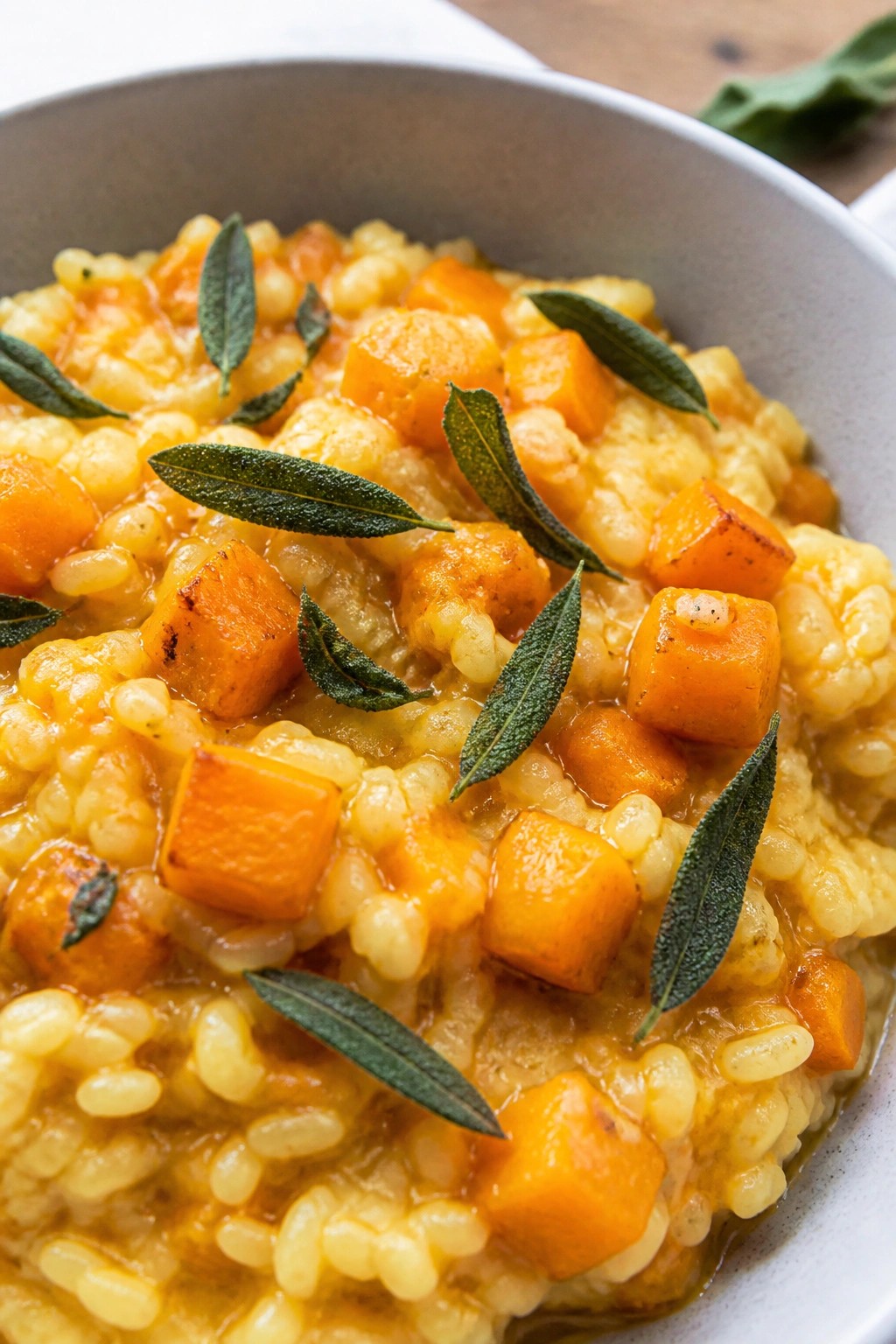 Butternut Squash Risotto with Crispy Sage