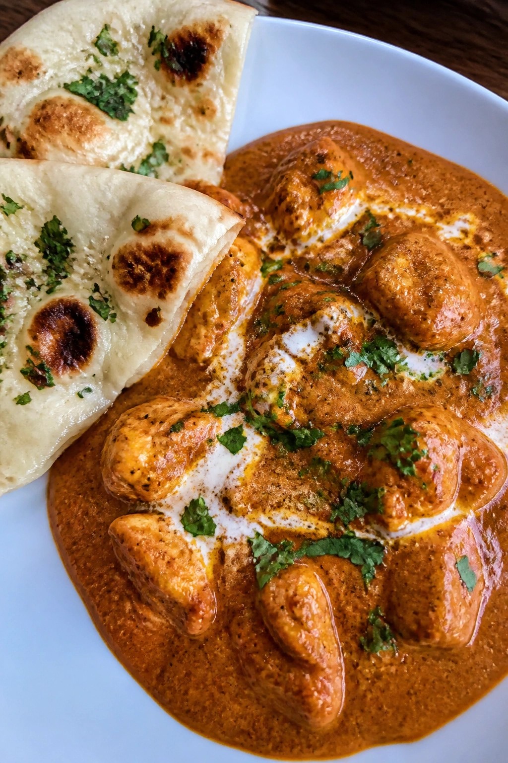 Slow Cooker Indian Butter Chicken Breasts with Naan