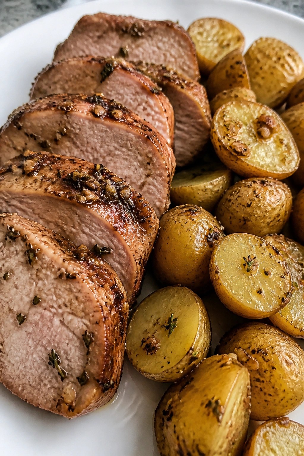 Slow Cooker Balsamic Pork Tenderloin with Potatoes