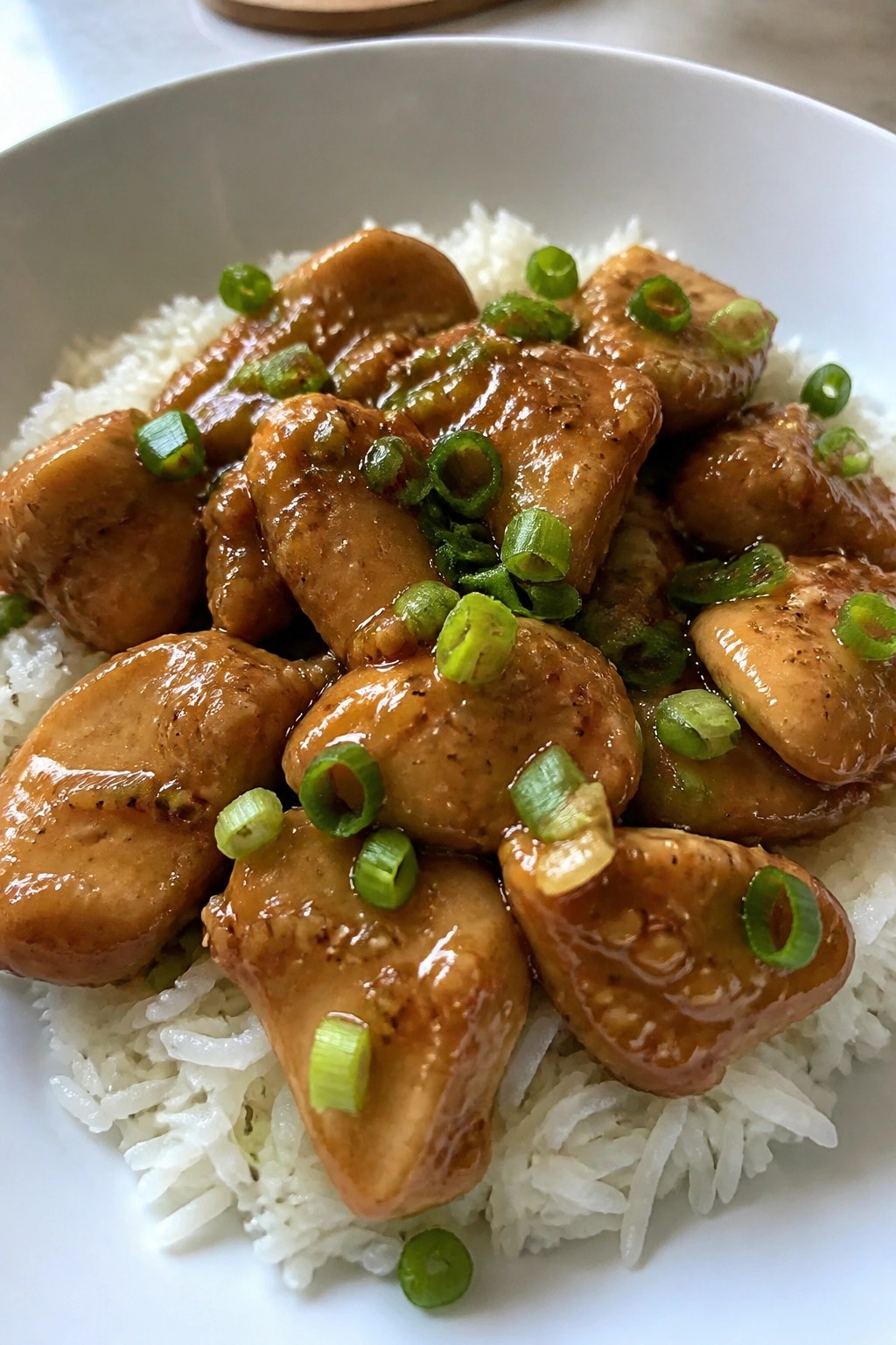 Slow Cooker Honey Garlic Chicken Thighs with Rice