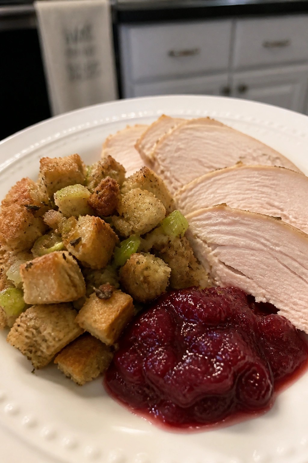 Slow Cooker Turkey Breast with Cranberry Sauce and Herb Stuffing