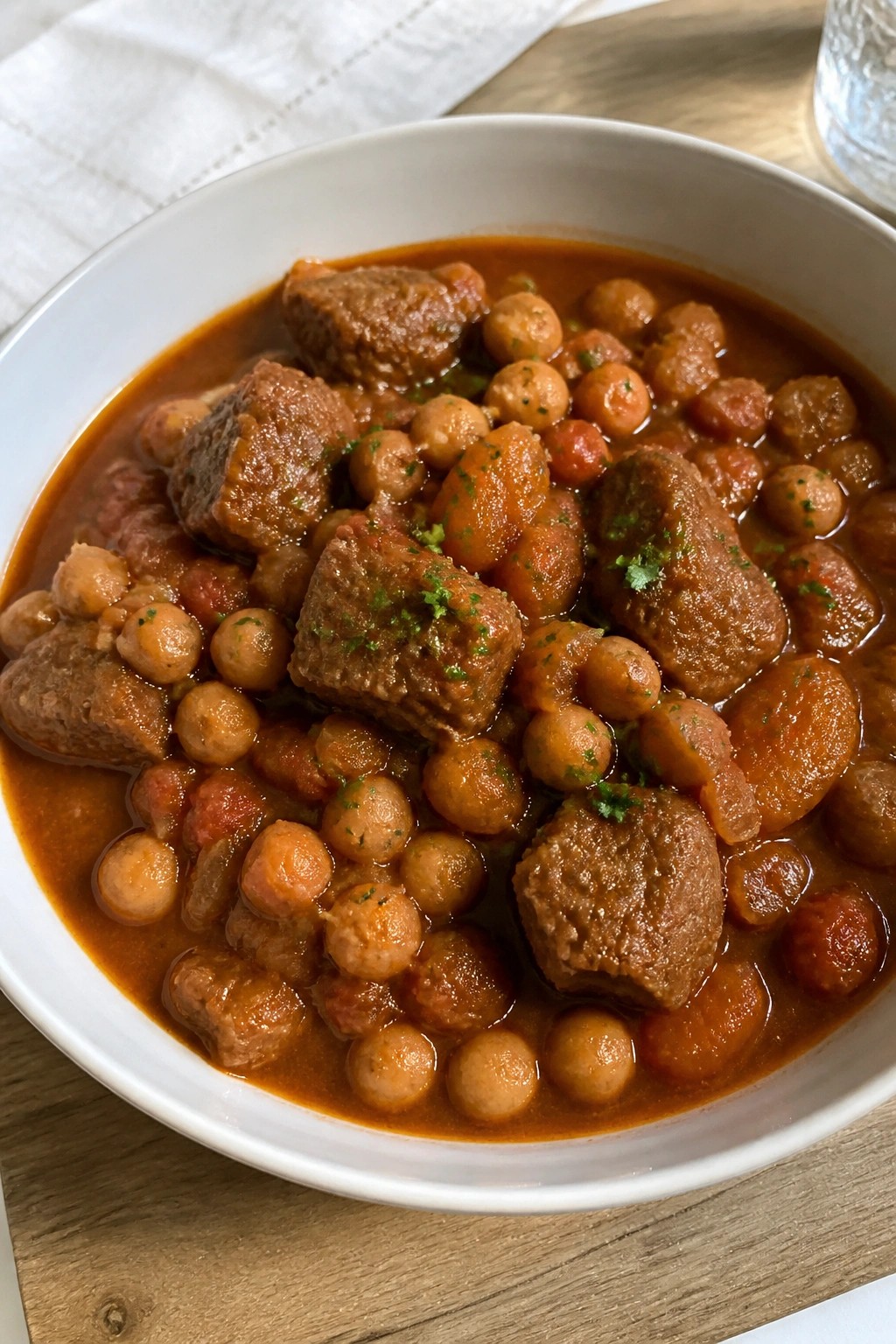 Moroccan Spiced Lamb and Chickpea Tagine
