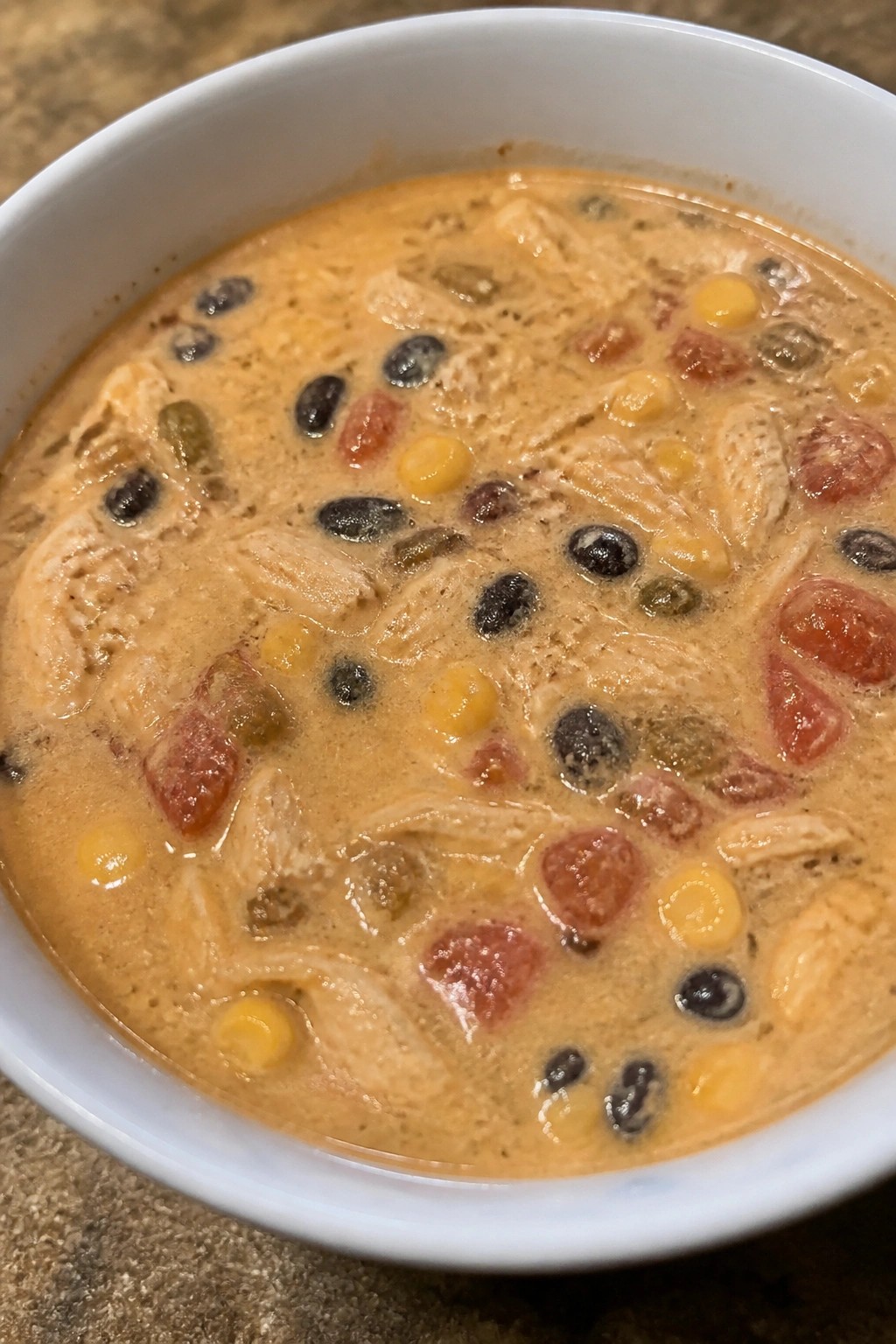 Creamy Crockpot Chicken Tortilla Soup