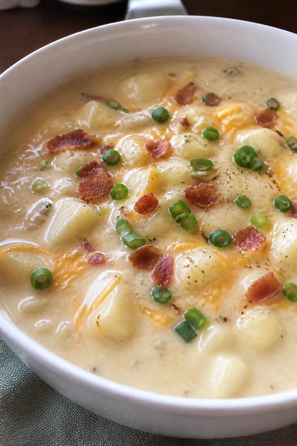 Loaded Baked Potato Soup with Bacon