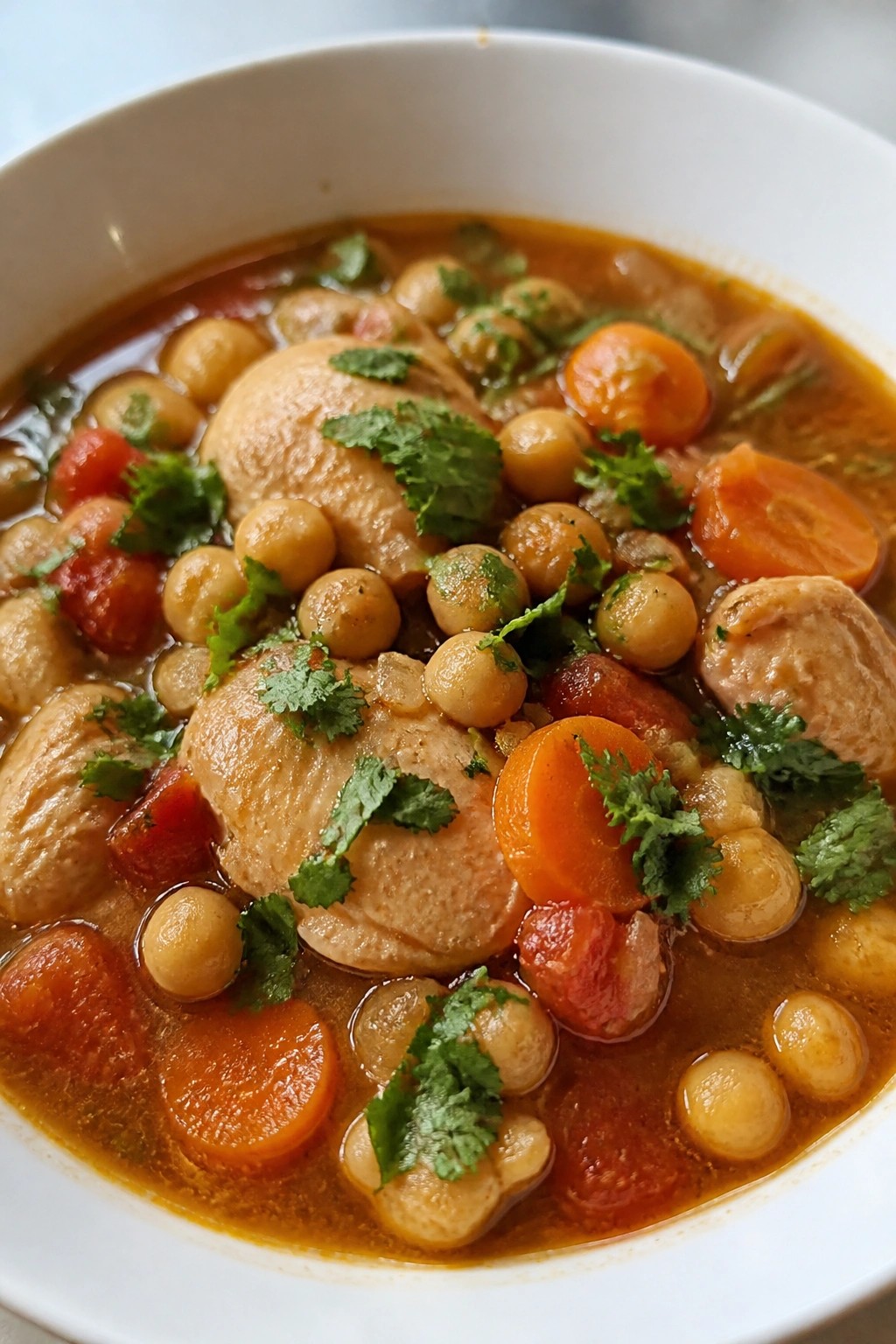 Crockpot Moroccan Chicken and Chickpea Stew