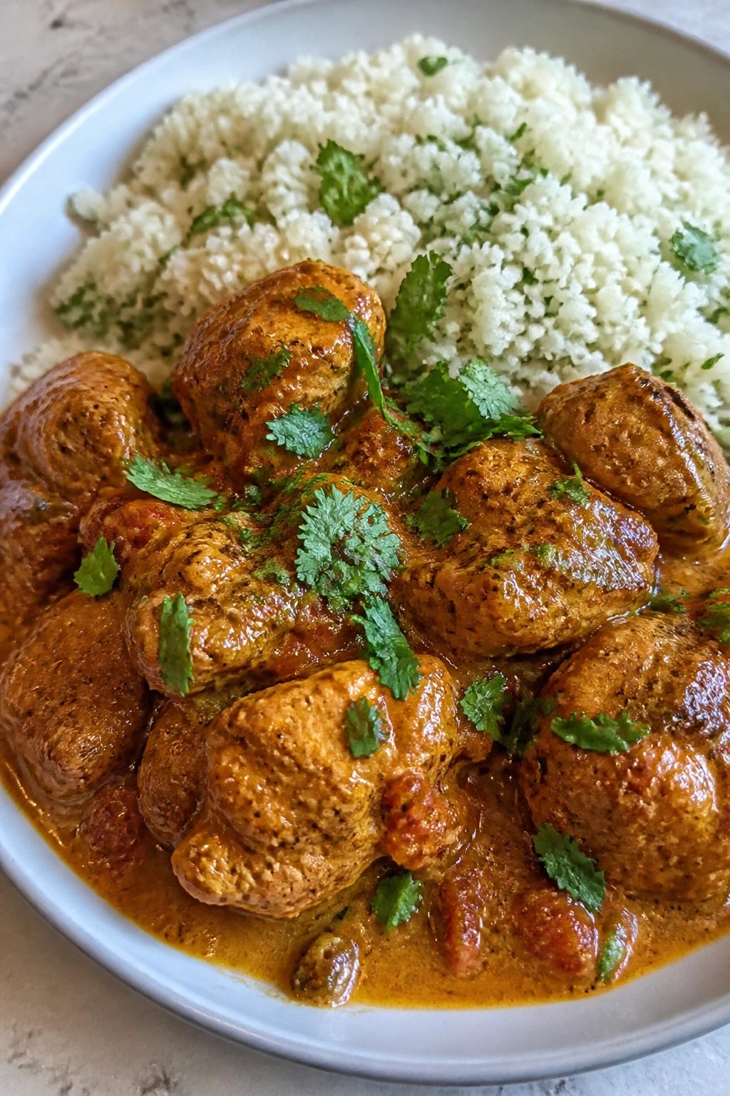 Indian Butter Chicken with Cauliflower Rice