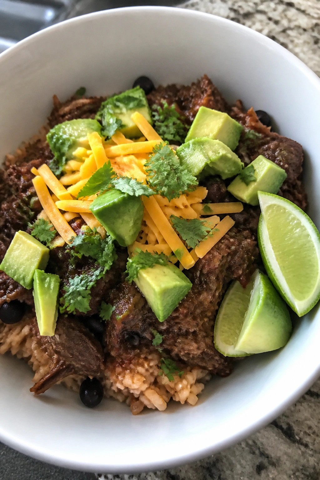 Mexican Shredded Beef Taco Bowls