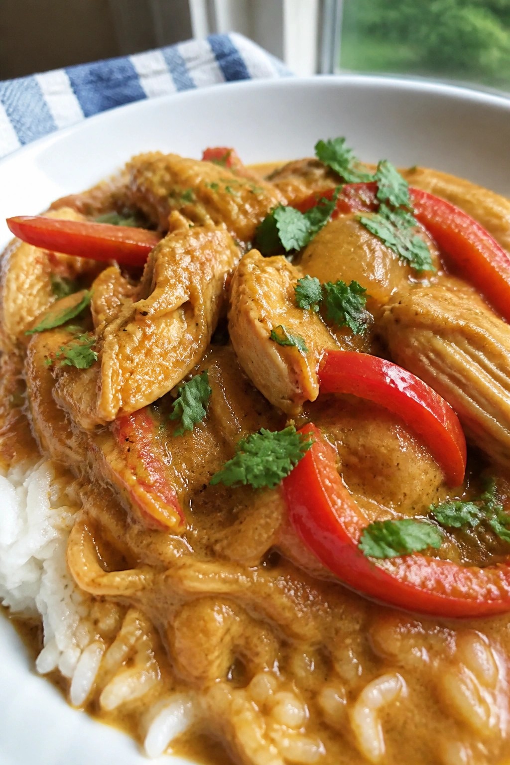 Thai Coconut Curry Chicken Thighs with Jasmine Rice