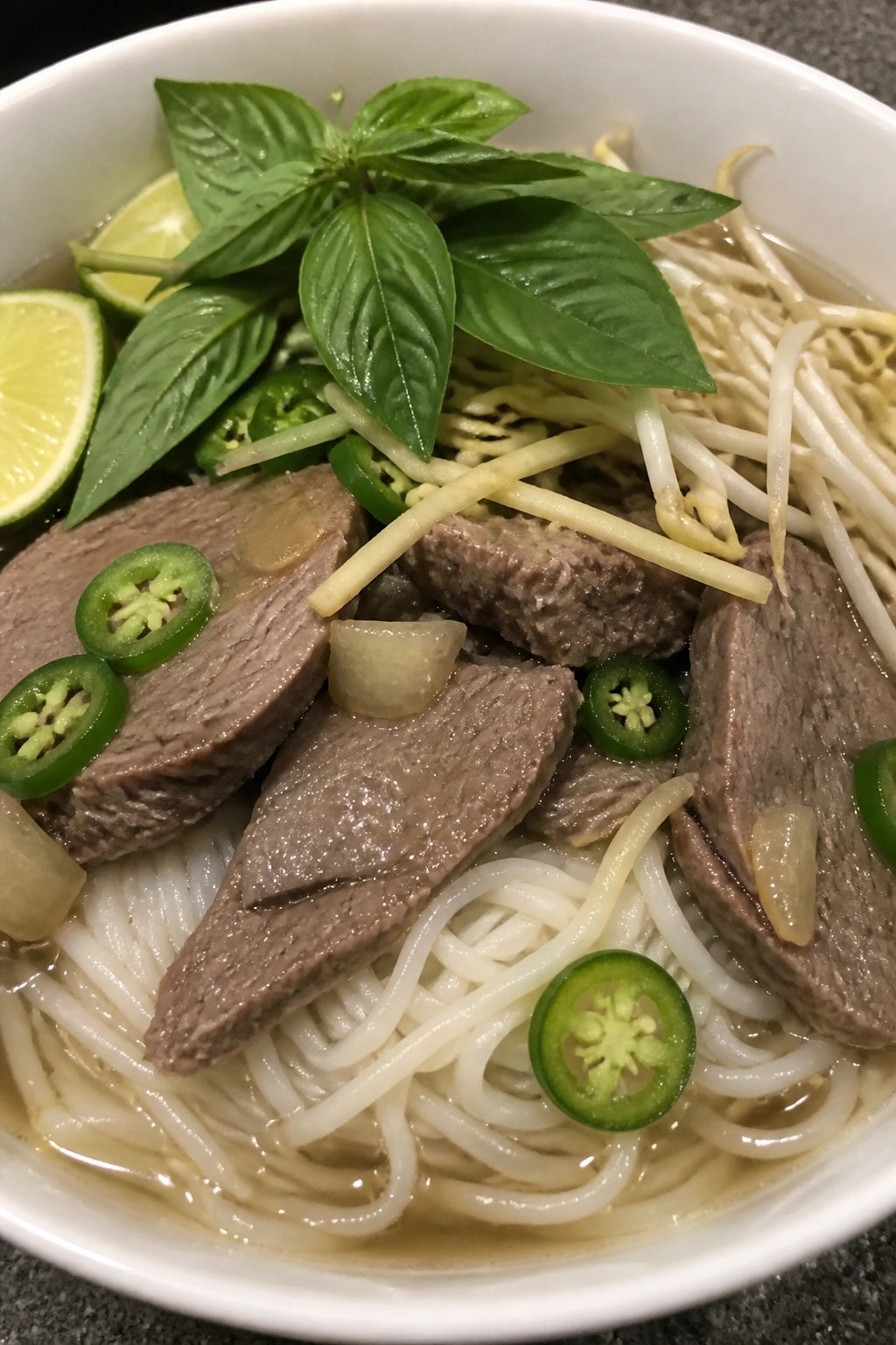 Vietnamese Pho-Inspired Beef Brisket with Rice Noodles