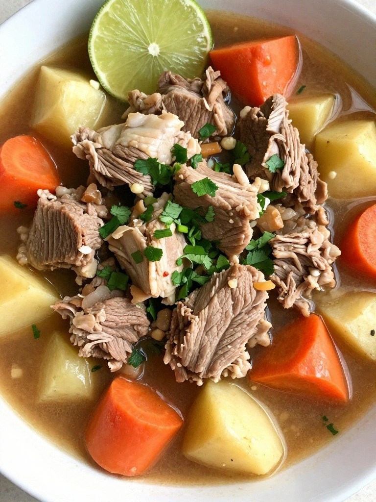 Mexican Chipotle Pork Stew with Potatoes and Carrots