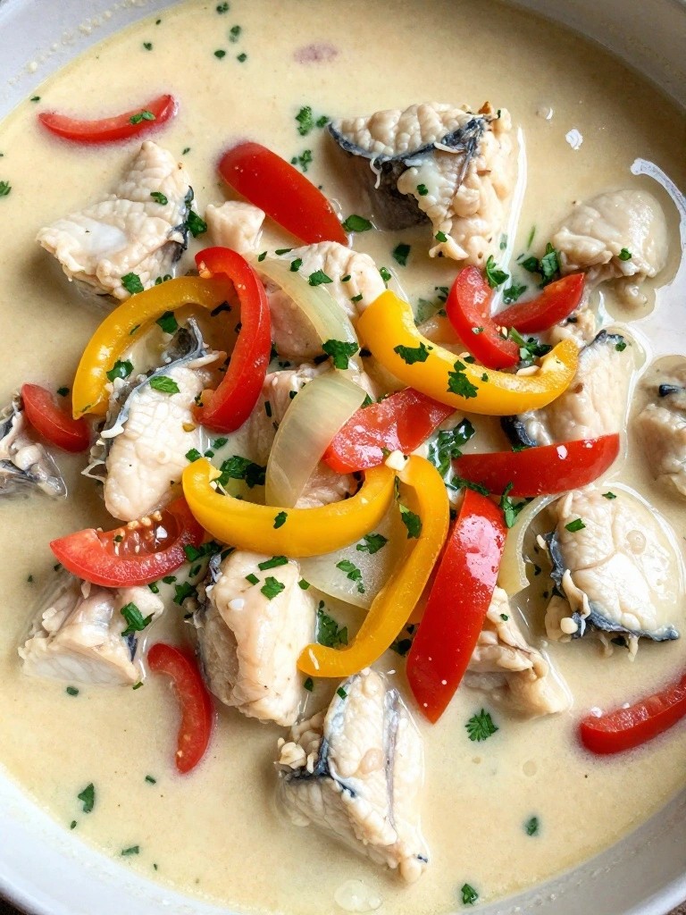 Brazilian Moqueca Fish Stew with Bell Peppers