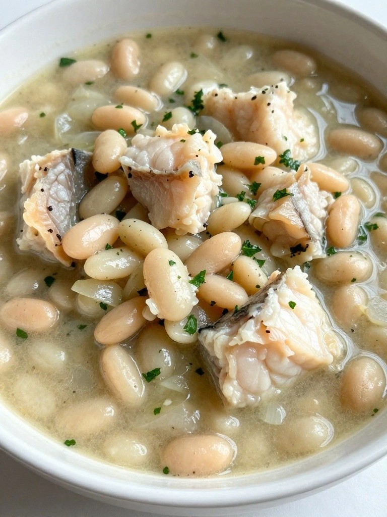 Hearty Cod Stew with White Beans and Herbs