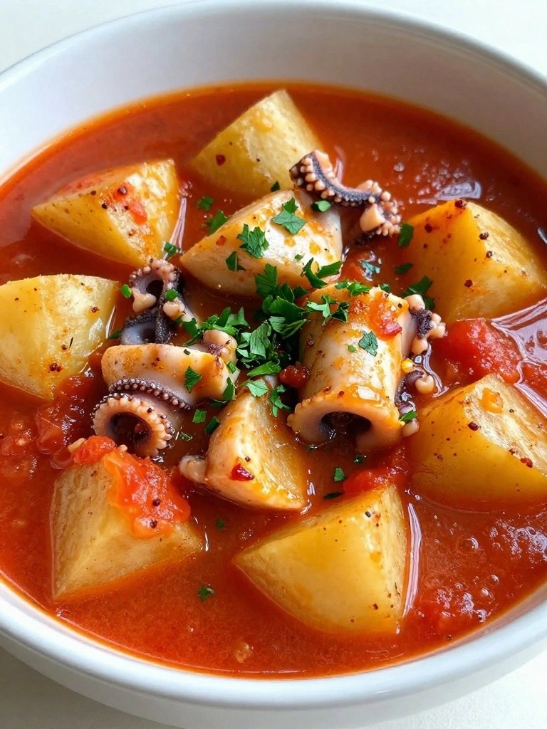 Spanish Monkfish Stew with Saffron, Tomatoes, and Potatoes