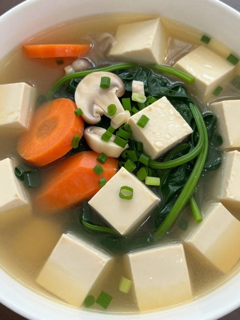 Japanese Miso Tofu Vegetable Soup