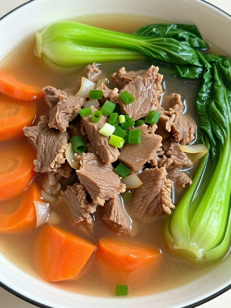Ginger-Soy Beef Stew with Bok Choy