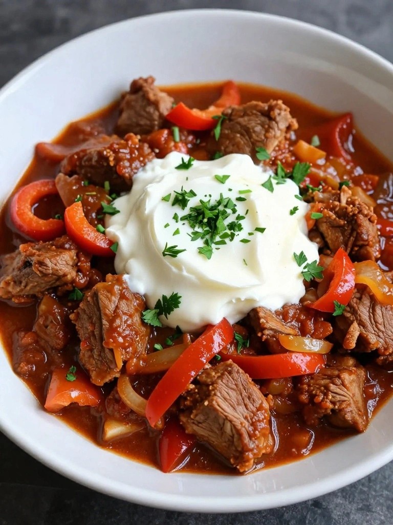 Hungarian Paprika Pork Goulash