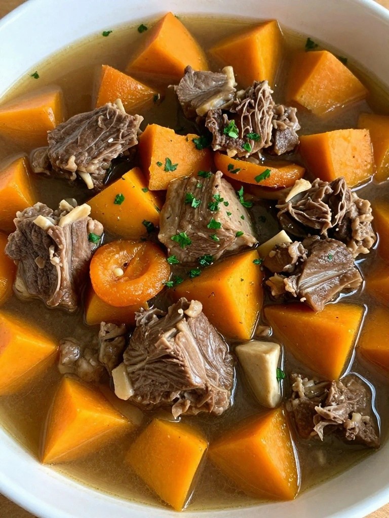 Cinnamon and Clove Lamb Stew with Butternut Squash and Dried Apricots