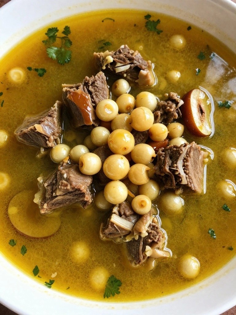 Coriander and Turmeric Lamb Stew with Pearl Onions and Dates