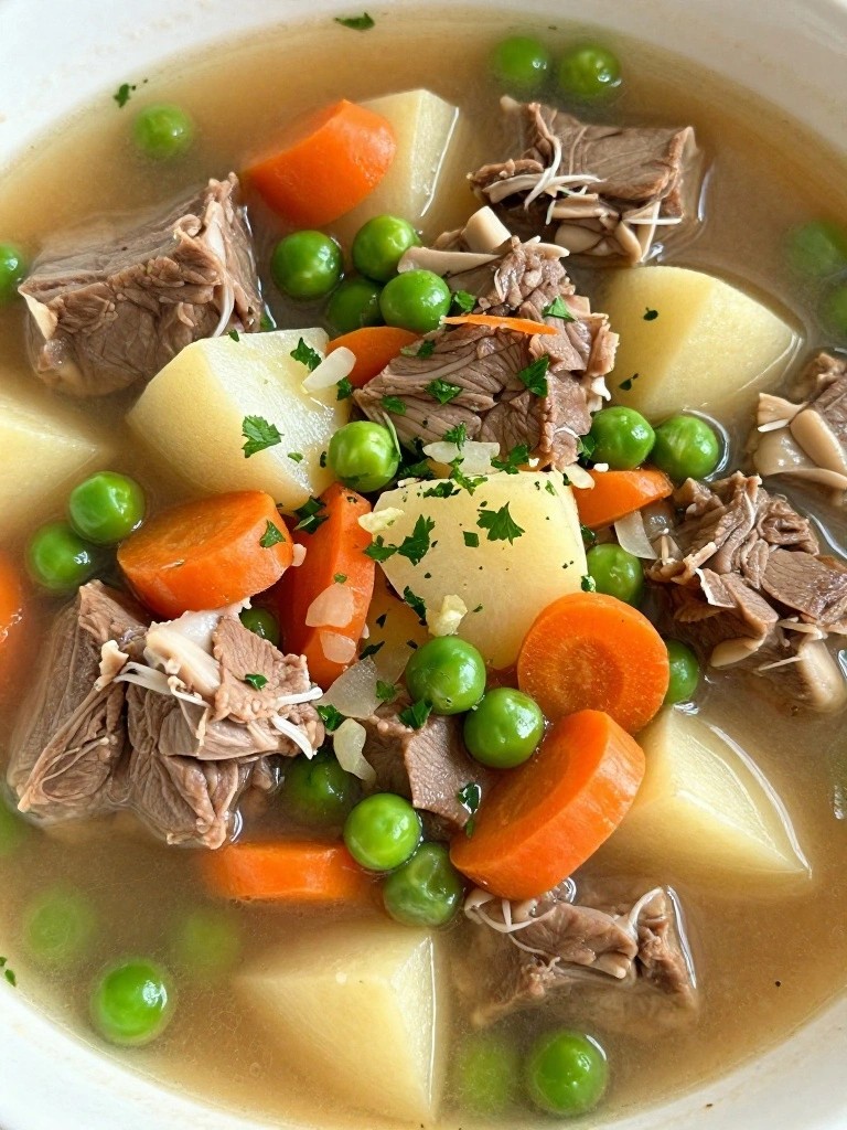 French-Style Lamb Navarin with Turnips and Green Peas