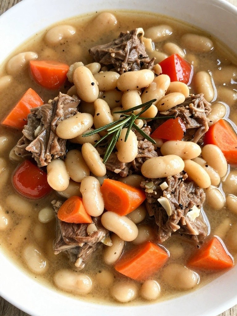 Mediterranean Lamb Stew with White Beans and Rosemary