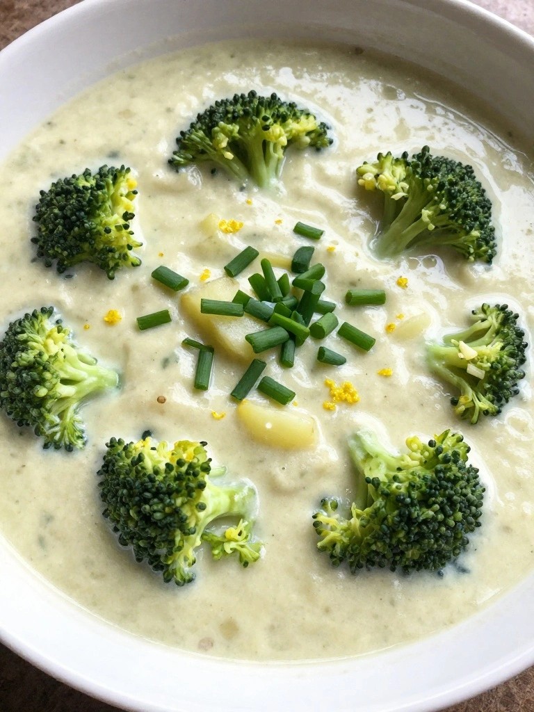 Creamy Broccoli Soup with Lemon Zest