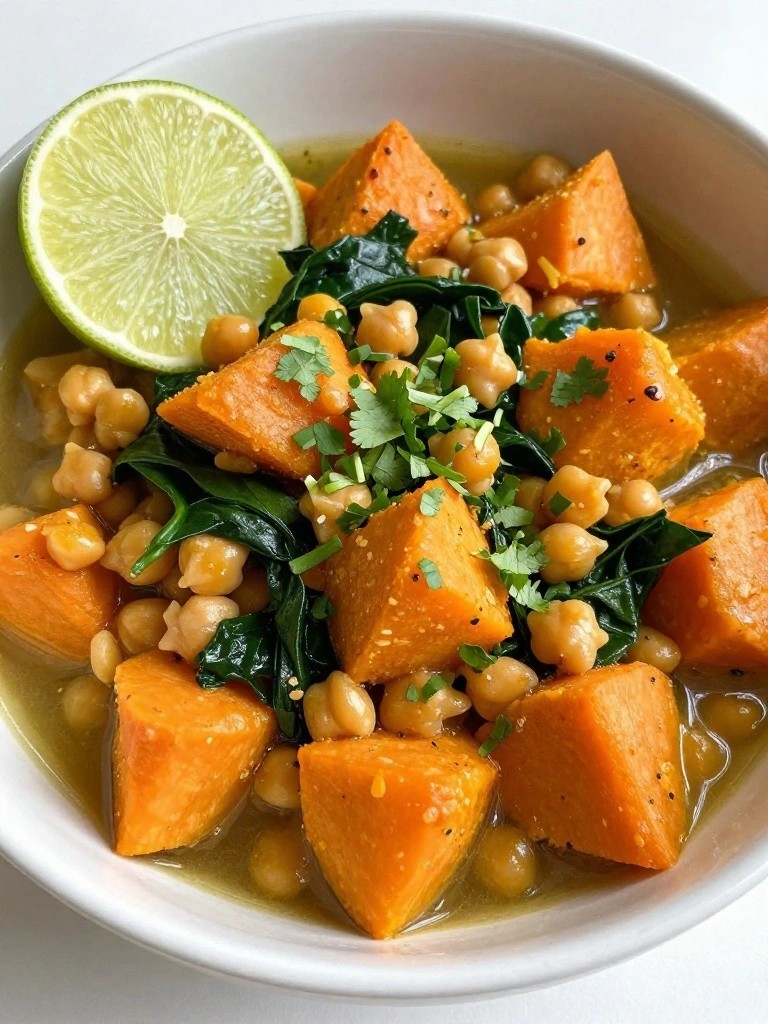 Curried Sweet Potato and Chickpea Soup