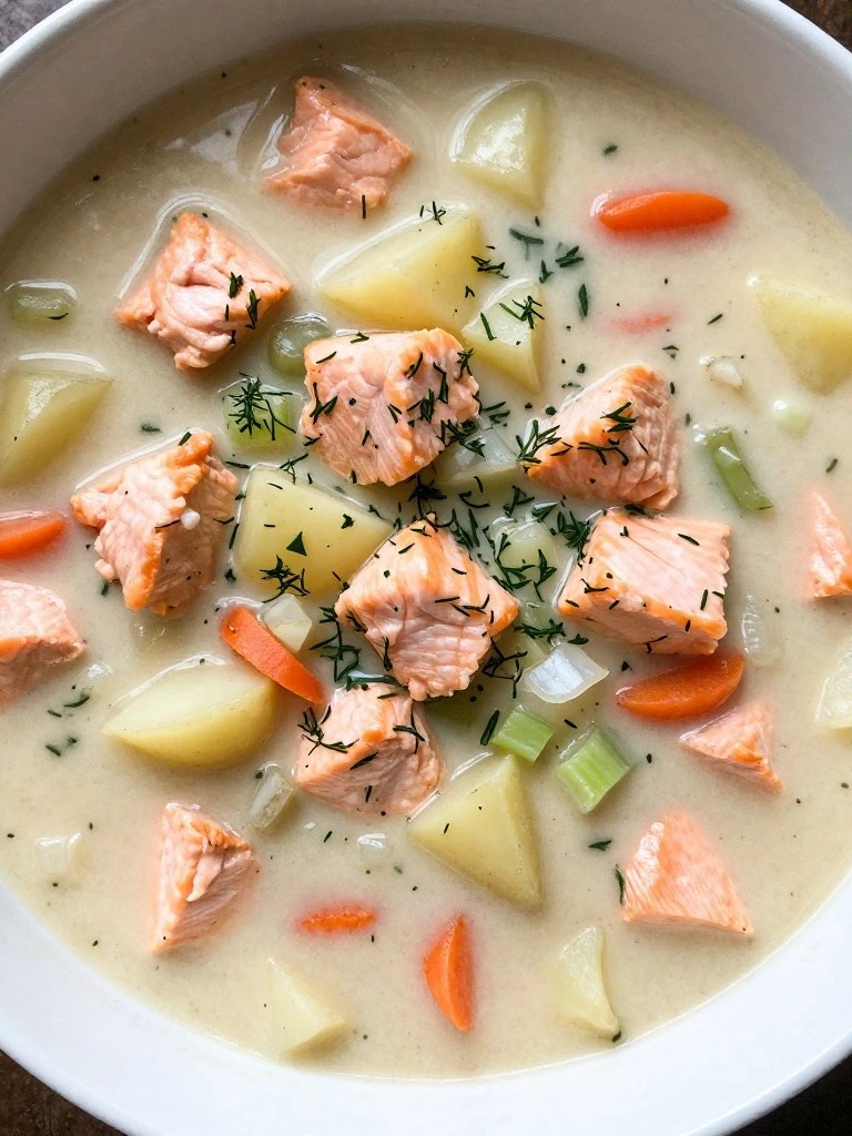 Salmon Dill Chowder with Potatoes