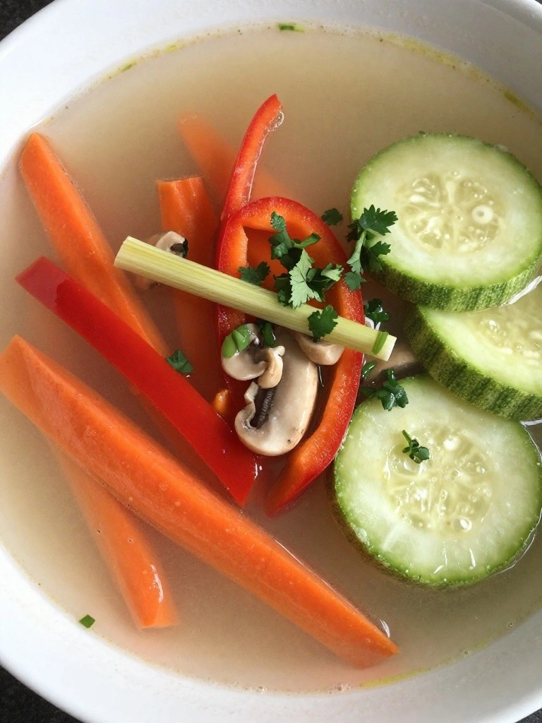 Thai Coconut Vegetable Soup with Lemongrass