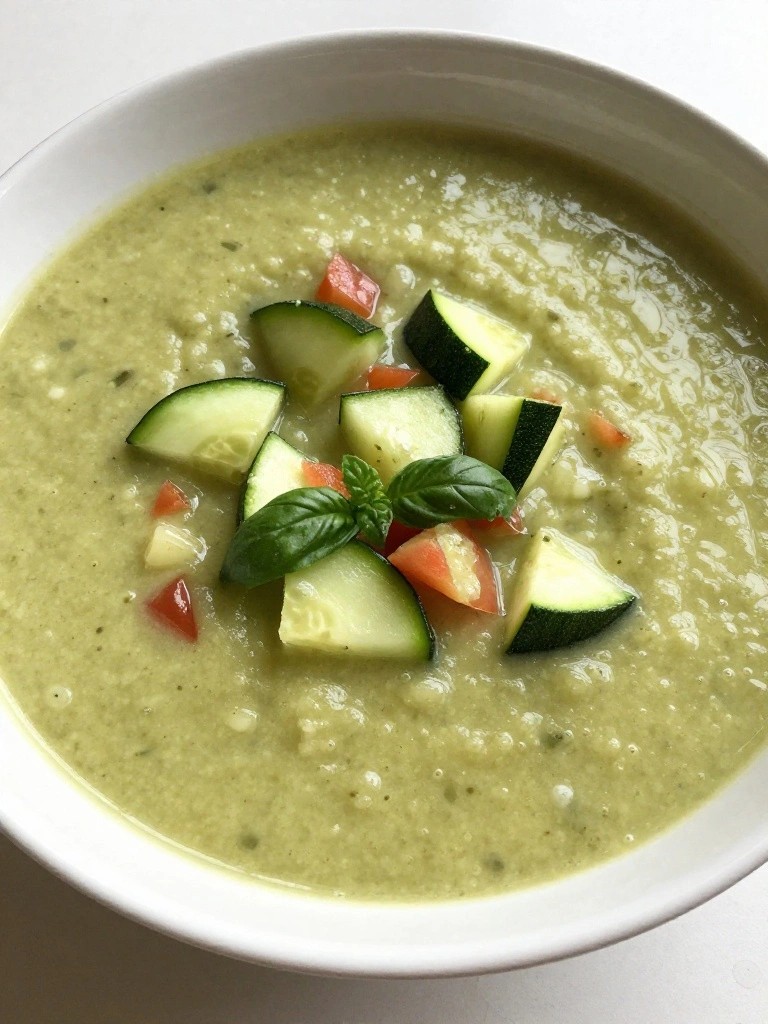 Zucchini Basil Summer Gazpacho