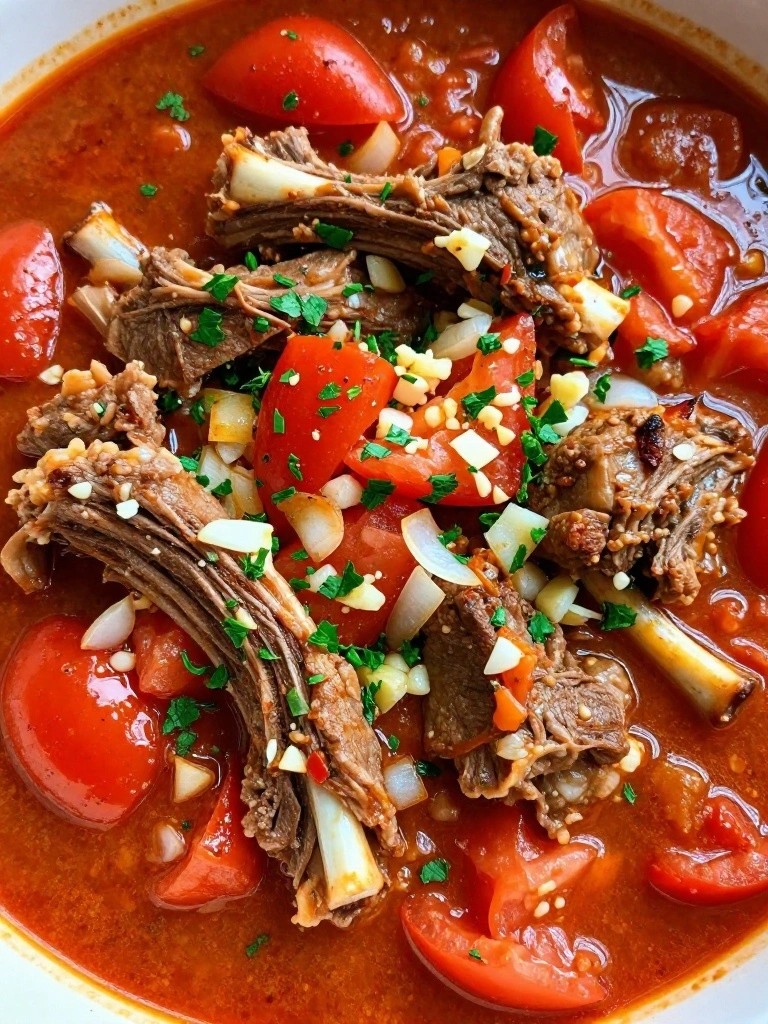 Spanish Lamb Stew with Fresh Tomatoes, Smoked Paprika, and Parsley