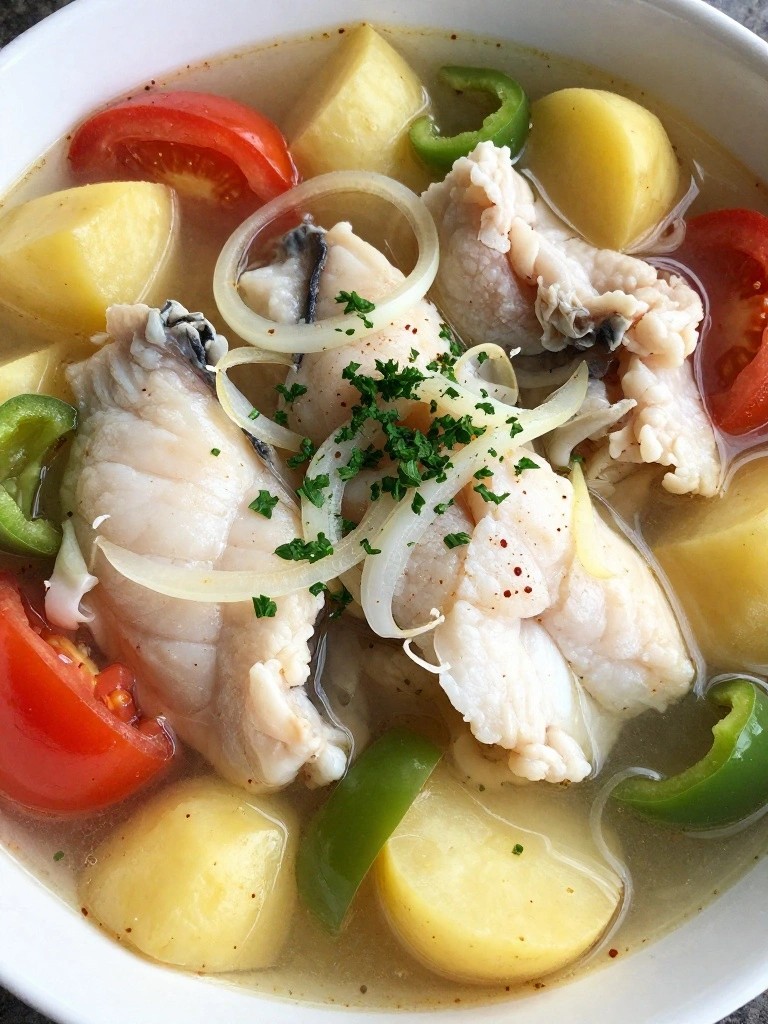 Portuguese Caldeirada-Style Fish Stew with Onions