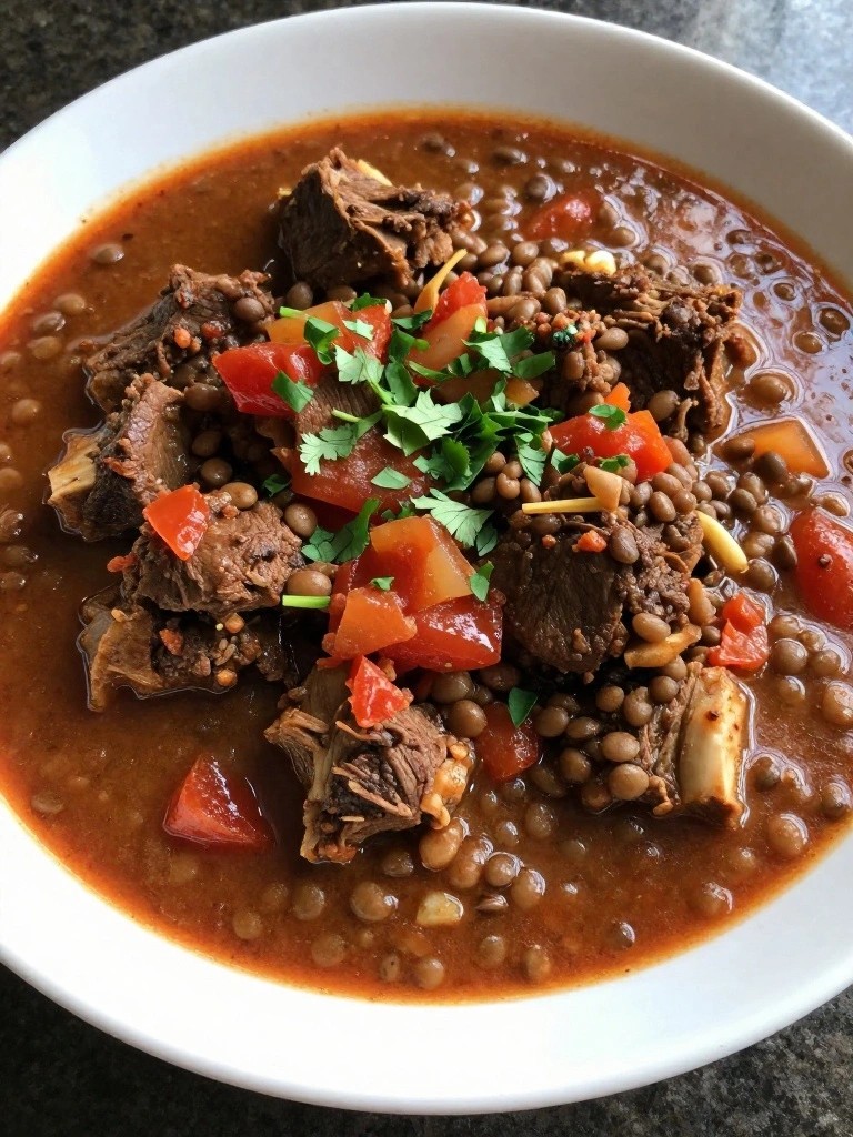 Fiery Ethiopian Lamb Stew with Berbere and Lentils