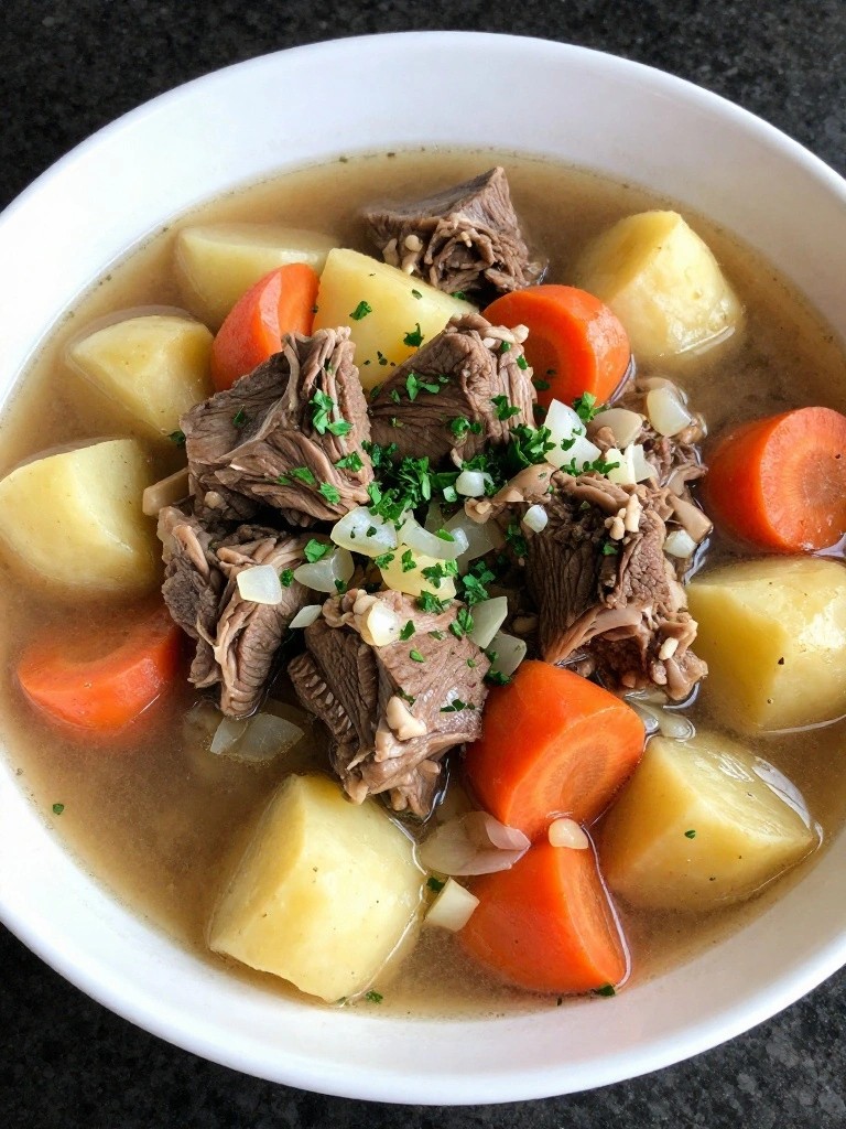 Hearty Irish Lamb Stew with Potatoes and Carrots