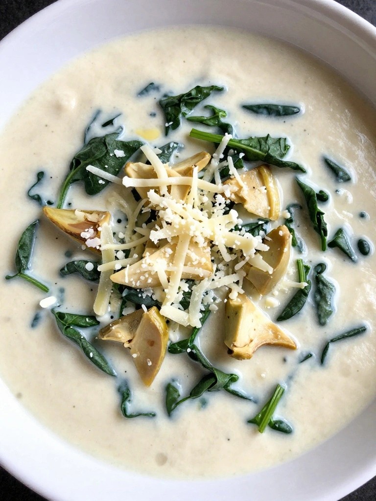 Creamy Spinach Artichoke Soup