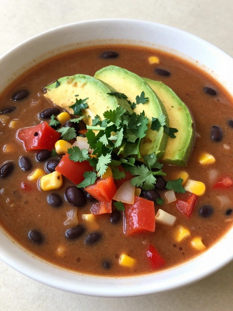 Mexican Black Bean and Corn Soup