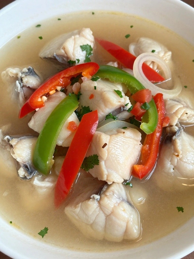 Brazilian Light Fish Stew with Bell Peppers, Onions, and Lime