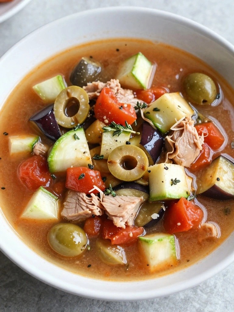 Provençal Tuna Stew with Eggplant, Olives, and Fresh Thyme