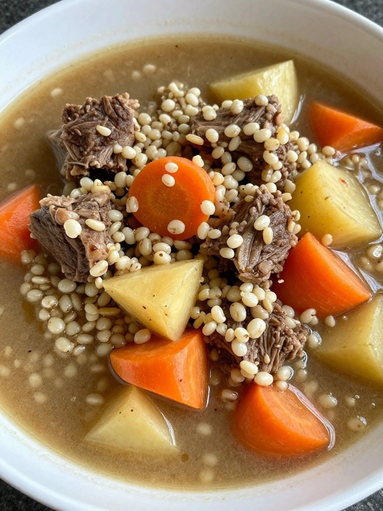 Lamb Barley Stew with Winter Root Vegetables