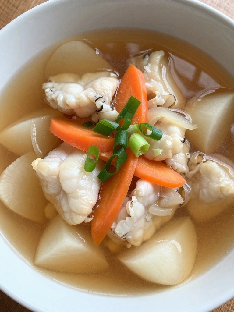 Japanese Miso and Daikon White Fish Stew