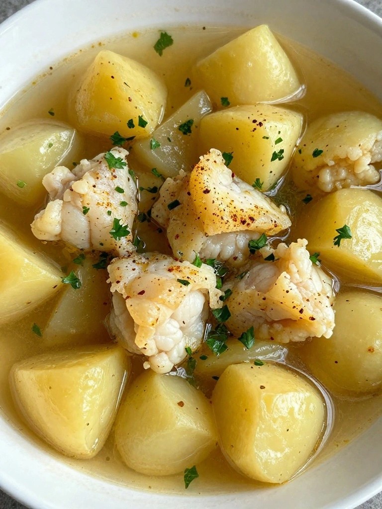 Spanish Saffron Potato and Cod Stew