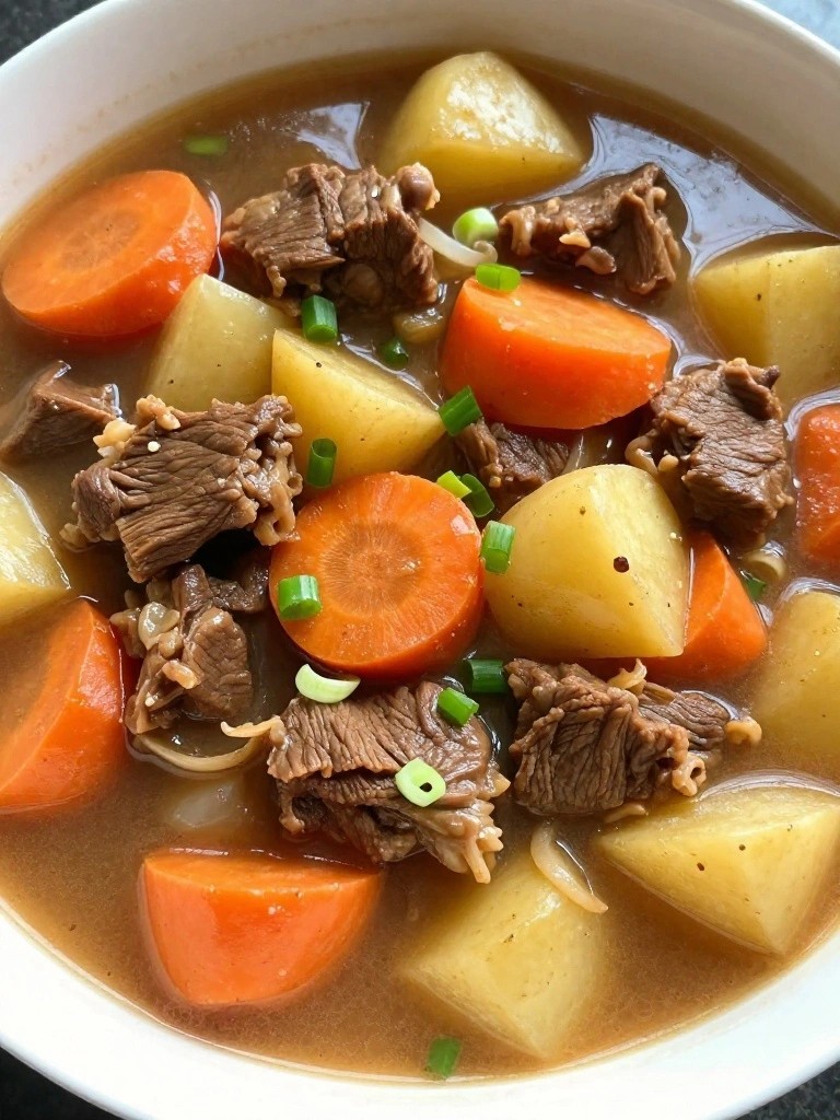 Ginger and Soy Braised Beef Stew with Potatoes
