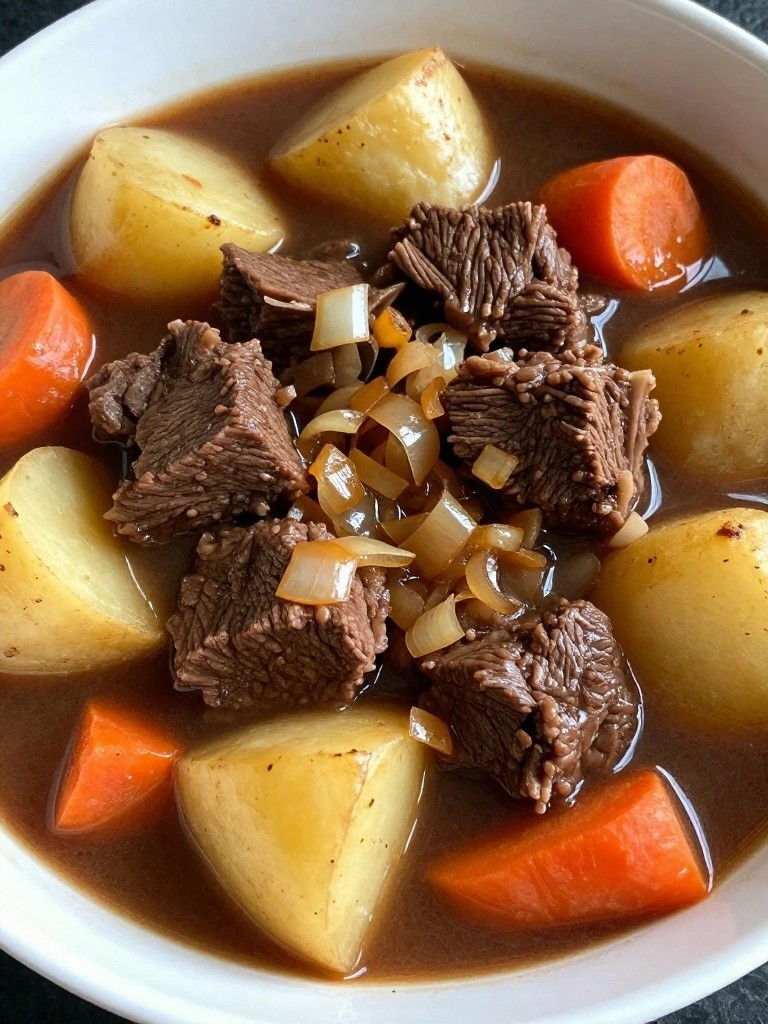 Rustic Irish Guinness Beef Stew with Chunky Potatoes