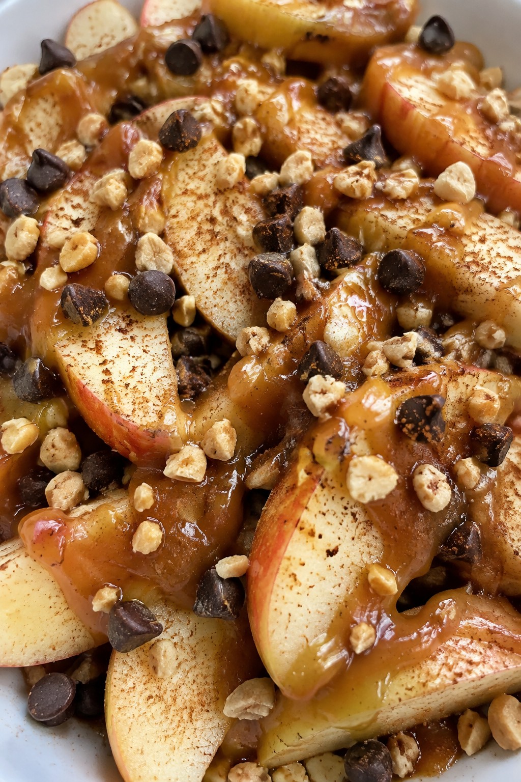 Caramel Apple Nacho Skillet
